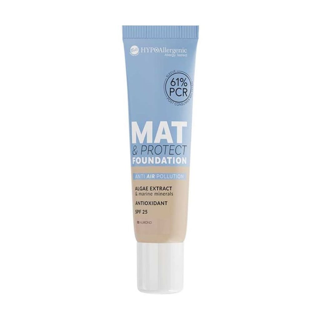 Тональна основа для обличчя Bell HypoAllergenic Mat &amp; Protect Foundation, SPF 25, 03 Almond, 30 г